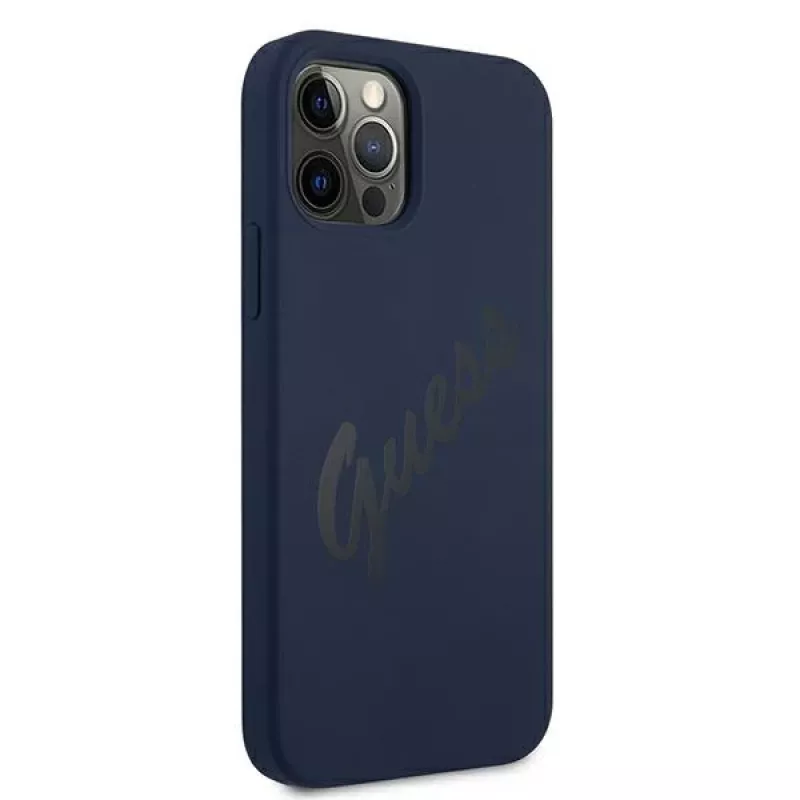 Guess Script Vintage Hard Case Apple iPhone 12 / iPhone 12 Pro 6,1 collu Zils