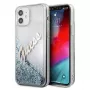 Guess Glitter Vintage Script Cietais Vāciņš Apple iPhone 12 mini - Zils