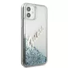 Guess Glitter Vintage Script Cietais Vāciņš Apple iPhone 12 mini - Zils