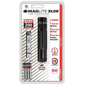 MAGLITE XL50 LED Lāpstiņa 200 lūmeni Melna