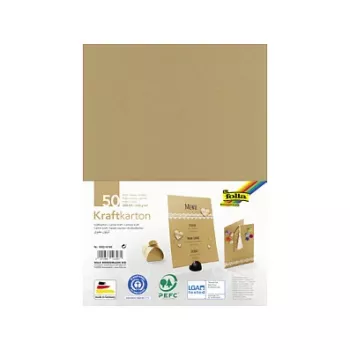 Folia Kraft Kartons Brūns 230 g/m² 50 Lapas - A4