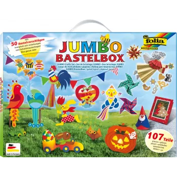 Folia 50915/1 Craft Paper Set - 107 Pieces - Multicolor - Boys & Girls - Paper, Cardboard, Foil - Box