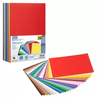 Folia Construction Paper Assorted Colors 130 g/m² 500 Sheets - A4