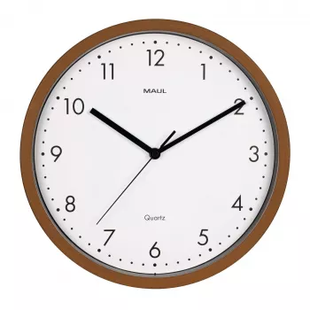 MAUL 9051476 Kvarca sienas pulkstenis 30 cm x 5 cm Wood (Dark) White