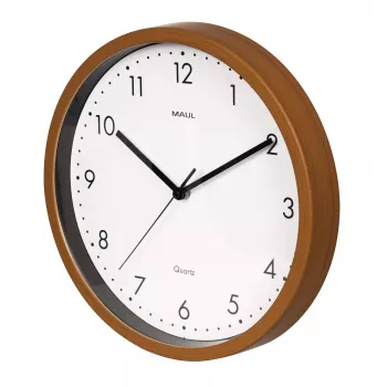MAUL 9051476 Kvarca sienas pulkstenis 30 cm x 5 cm Wood (Dark) White