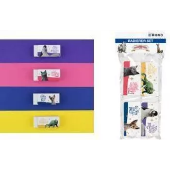 Tombow dzēšgumijas The School of Magical Animals balti 4 gabali