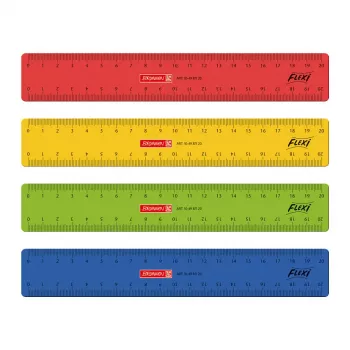 BRUNNEN Lineāls 20,0 cm Sarkans Dzeltens Zaļš vai Zils