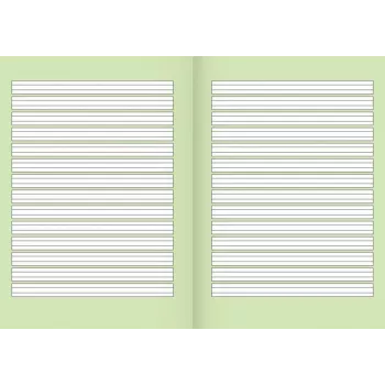 BRUNNEN Recycling School Notebook Lineatur 2, līnijas ar malu visapkārt, 2. klasei