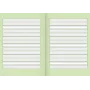 BRUNNEN Recycling School Notebook Lineatur 2, līnijas ar malu visapkārt, 2. klasei