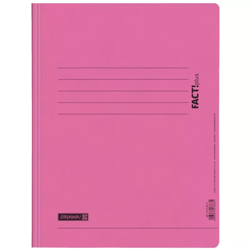 BRUNNEN FACT!plus Spiral Folder Cardboard Pink DIN A4