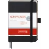 BRUNNEN KOMPAGNON Notebook A6 Lined - 96 Sheets, Hardcover, Black