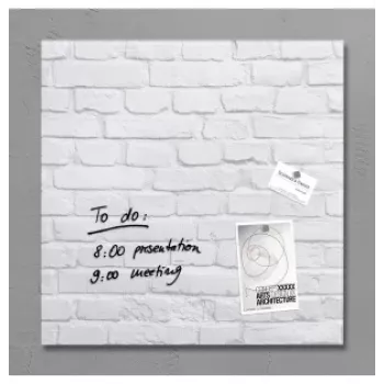 SIGEL GL164 Magnetic Glass Board 480 x 480 mm White