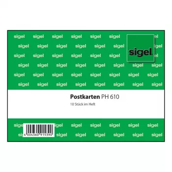 SIGEL PH610 Pašlīmējošs dokumentu kabatiņš A4 zaļš 10 iepakojumā