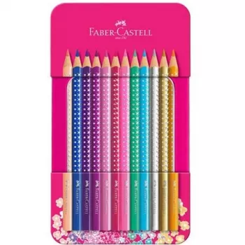 FABER-CASTELL SPARKLE Krāsainie zīmuļi - Jauktas krāsas (12 iepakojums)