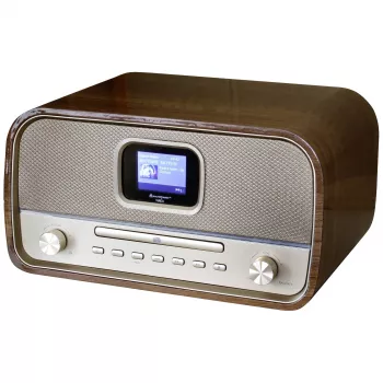 Soundmaster DAB970BR1 Galda radio DAB+, FM, AUX, Bluetooth, CD, USB, akumulatora uzlāde, brūns