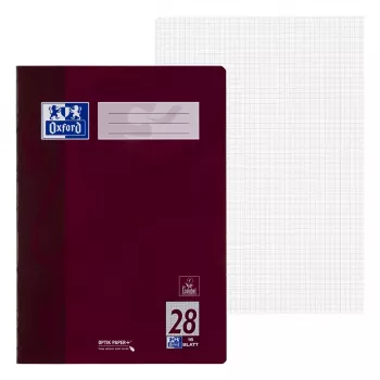 ELBA Universal Register A4 - 16 Sheets - Squared Paper - Bordeaux - 100050314