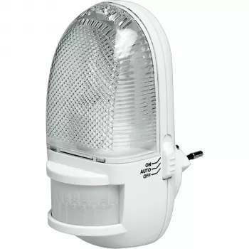 REV nakts gaismeklis ar kustības detektoru, LED, 1.5W, 100lm, silti balta gaisma, PIR sensors, balts