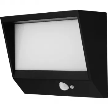 REV Ritter LED Solar sienas gaisma Lumus 110lm alumīnijs melna ar kustības sensoru 2022001300
