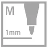 STABILO OHPen Universal Red Water-Soluble Overhead Marker M (Medium) 1 Piece