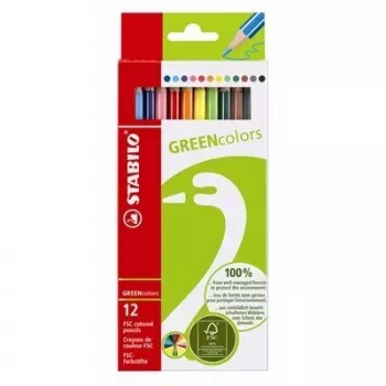 STABILO GREENcolors krāsainie zīmuļi - Daudzkrāsaini - 12 gab.