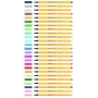 STABILO Point 88 Fineliner Pen - Assorted Colors - 0,4 mm - 12 Pack