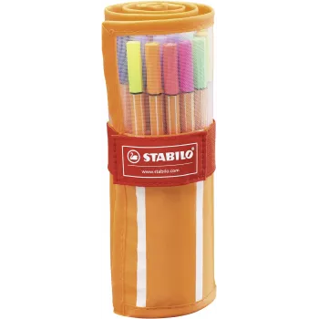 STABILO point 88 Fineliner Pen Set - 20 Assorted Colors, 0,4 mm