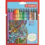 STABILO Pen 68 - Fine - 18 Colors - Assorted - Round Tip - 1 mm - Assorted