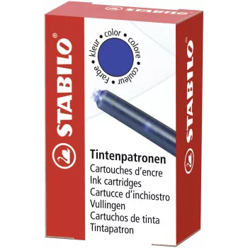 STABILO 5/0-041 tintes patronas pildspalvai, karaliski zilas, 6 gab.