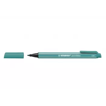 STABILO pointMAX Felt Tip Pen - Tirkīza - Medium - 0,8 mm - Ūdens bāzes tinte - Neilona filca uzgalis