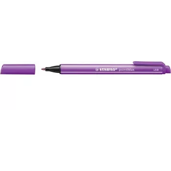 STABILO pointMax Felt-Tip Pen - Purple - Medium 0,8 mm - Round - Water-Based Ink - Nylon Felt Tip