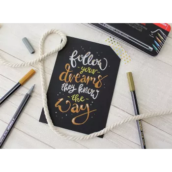 STABILO Pen 68 Metallic - Sudraba