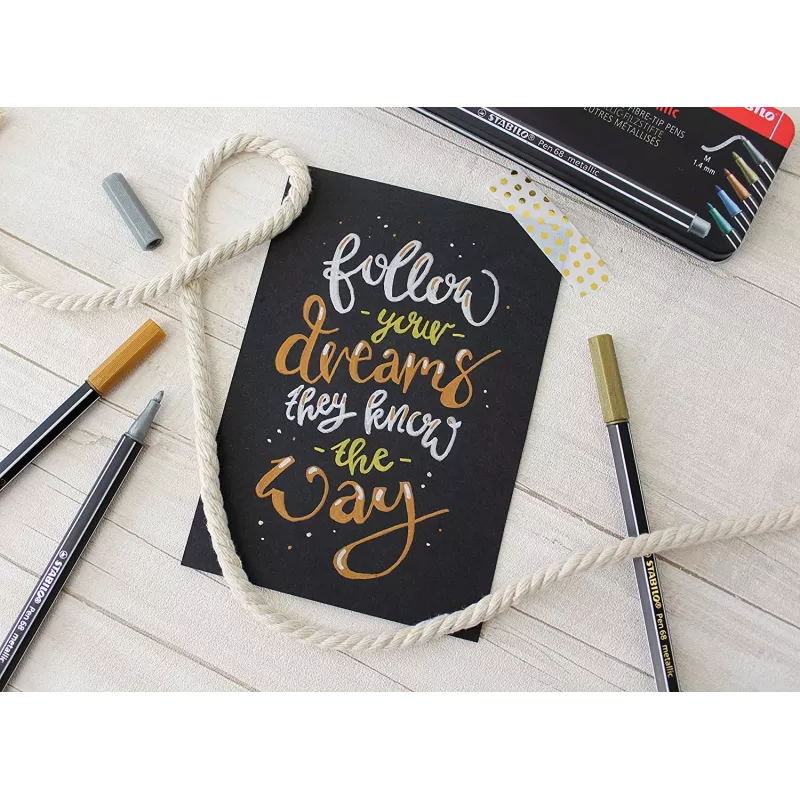 STABILO Pen 68 Metallic - Sudraba