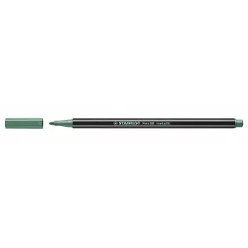 STABILO Pen 68 Metallic Fibre-Tip Pen - Metallic Green - 1 Piece