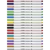 STABILO Pen 68 Brush - Blue - Brush Tip - Water-Based Ink - Hexagonal - 1 Pen