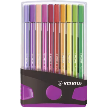 STABILO Pen 68 flomāsteru komplekts – 20 dažādu krāsu