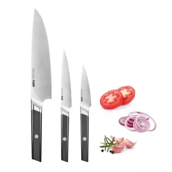 GEFU ACURO 3-Piece Knife Set - Chef's, Utility and Paring Knife