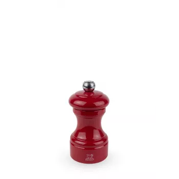 Peugeot Bistro Pepper Mill 10 cm Passion Red Lacquered Beech Wood