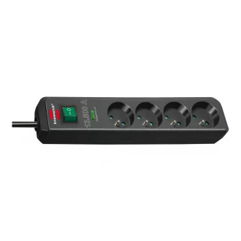 Brennenstuhl Eco-Line 4-Gang Surge Protected Power Strip 1,5m Black 13.5kA