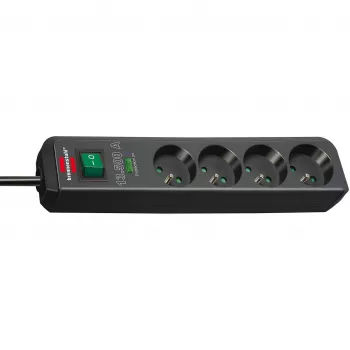 Brennenstuhl Eco-Line 4-Gang Surge Protected Power Strip 1,5m Black 13.5kA