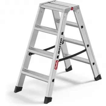 Hailo Master D100 2 x 4 Step Ladder - Divpusējas Alumīnija Kāpnes, 150 kg Ietilpība, EN 131