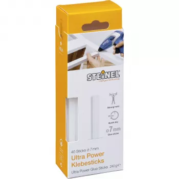 STEINEL 1x40 Ultra Power Hot Glue Sticks 7mm 100mm Caurspīdīgi