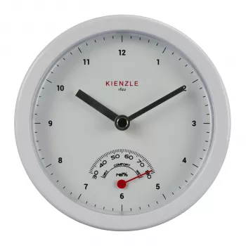 KIENZLE Mini Bathroom Clock (14980) - Balts, analogais, kvarca, baterijas, piesūcekņa stiprinājums, šļakatu izturīgs