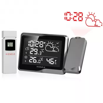 KIENZLE DCF Radio-Controlled Home Weather Station with Projection
