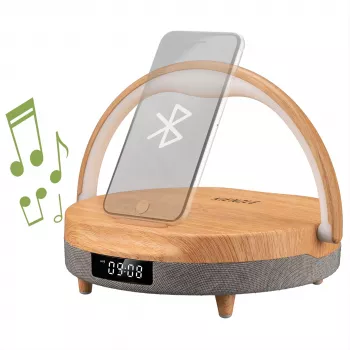 KIENZLE LED modinātājpulkstenis ar Bluetooth skaļruni un bezvadu lādētāju
