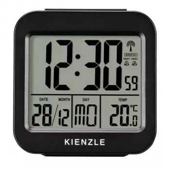 KIENZLE Travel Alarm Clock with Indoor Temperature Display