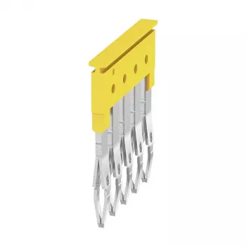 Weidmüller ZQV 2.5/5 šķērssavienotājs, dzeltens, 5 polu, 24 A, 800 V, 2,5 mm²