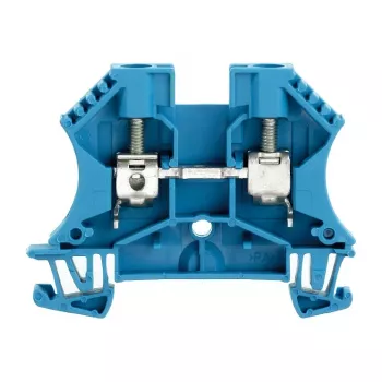 Weidmüller WDU 6 BL caurlaides spailes bloks, 6 mm², skrūvju savienojums, zils, 100 gab.