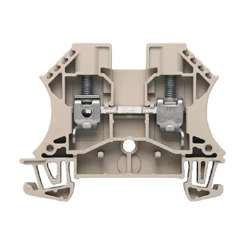 Weidmüller 1020200000 Caurplūdes spaiļu bloks, skrūvju savienojums, 800 V, 41 A, 6 mm², bēšs, 100 gab.