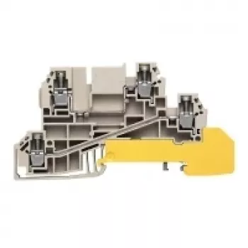 Weidmüller caurspraudņa spaiļu bloks, bēšs, 2,5 mm², 24 A, skrūvju savienojums, 50 gab.