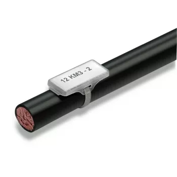 Weidmüller WKM 18/43 Uzspraužamais vadu marķētājs, melns, polipropilēns, 11,5 mm, 100 gab.